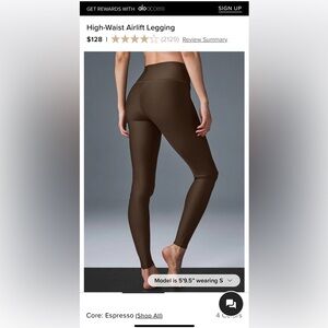 ALO Yoga Brown Leggings